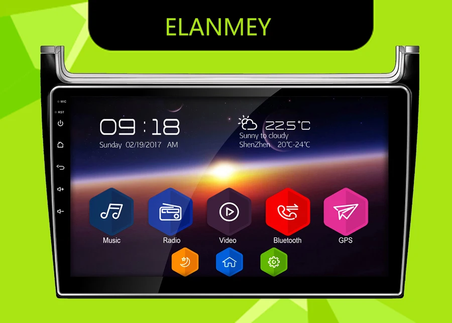 Cheap Elanmey GPS 8-Core Bluetooth stereo android 8.1.0 car multimedia player for POLO 2012 2013 2014 multimedia radio no DVD Player 0