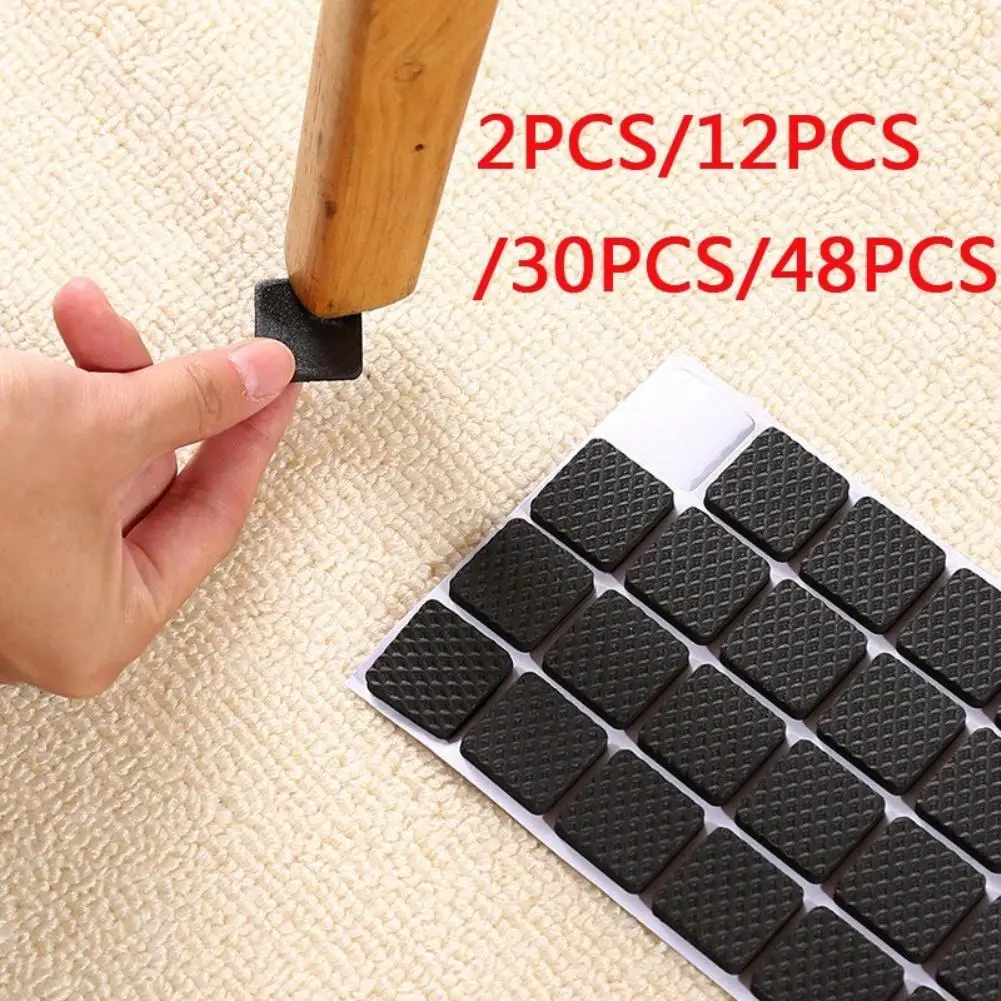 

40# Hot Sale 2/12/30/48Pcs Flexible Thick Skid Protection Pad Chair Stool Furniture Foot Sleeve Mat Furniture Protection