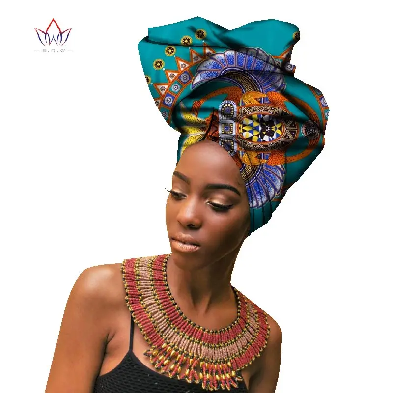 Модные африканские головные уборы для женский платок на голову для леди высокое качество хлопок женские головные уборы аксессуары WYB141 - Цвет: 16