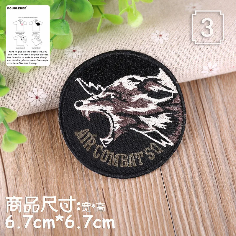 

DOUBLEHEE Size 6.7cm*6.7cm Animal Patch Embroidered Patches For Clothing Iron On For Close Shoes Bags Badges Embroidery