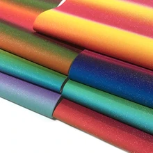 7 шт./компл. 20*34 см блестящие, градиентные, радужные, искусственная синтетическая кожа, набор, DIY Сумочка, обувь домашняя текстильная отделка, 1Yc7305