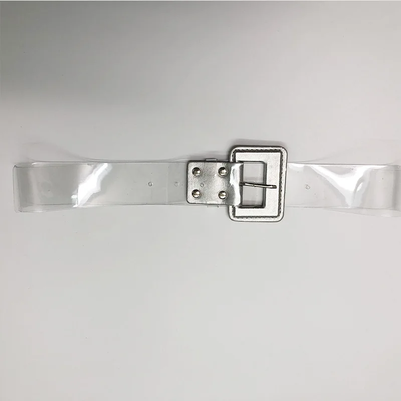 Серебристый Heart Belts For Women Resin Transparent Belt Jeans Dress Waist Strap Pin Buckle Harajuku Ladies PVC Clear Plastic Belt SD233 - Цвет: Серебристый