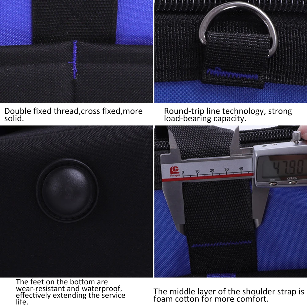 Универсальная сумка для инструментов большой емкости Ткань Оксфорд набор инструментов для сантехника и электрика однонаплечная
