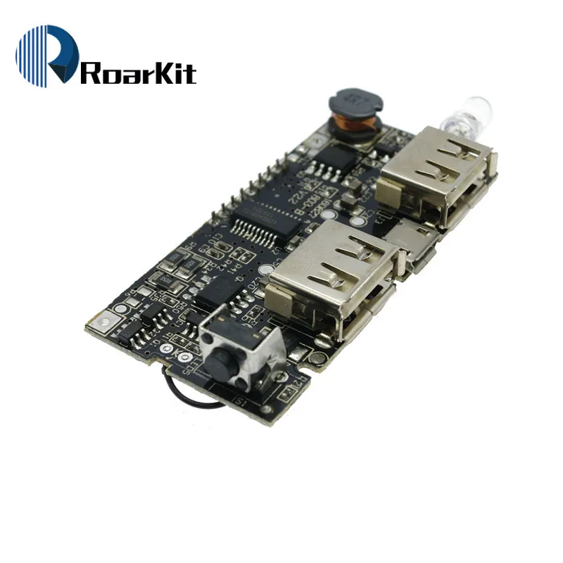 Два порта USB 5V 1A 2.1A мобильный Мощность банка 18650 Батарея Зарядное устройство PCB Мощность модуль светодиодный ЖК-дисплей зарядное устройства на солнечных батареях для телефона «сделай сам»