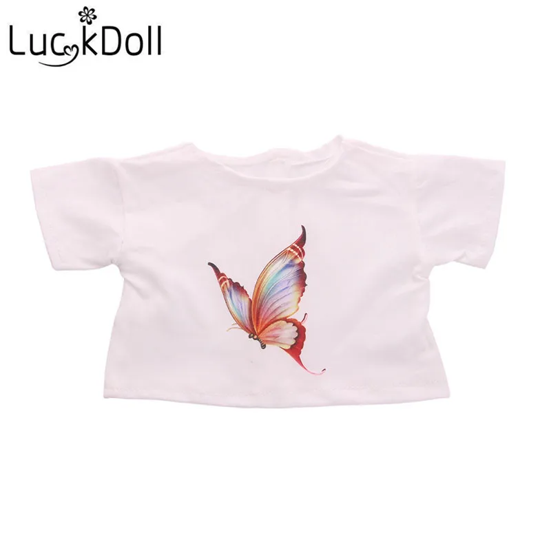 LUCKDOLL хлопковая Футболка Подходит для 18-дюймовые американская кукла Logan кукла мальчик одежда аксессуары игрушки для детей