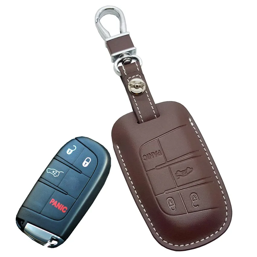 Кожаный Автомобильный Чехол для брелка с ключом Jeep Grand Cherokee Longitude Для Dodge JCUV Journey Dart