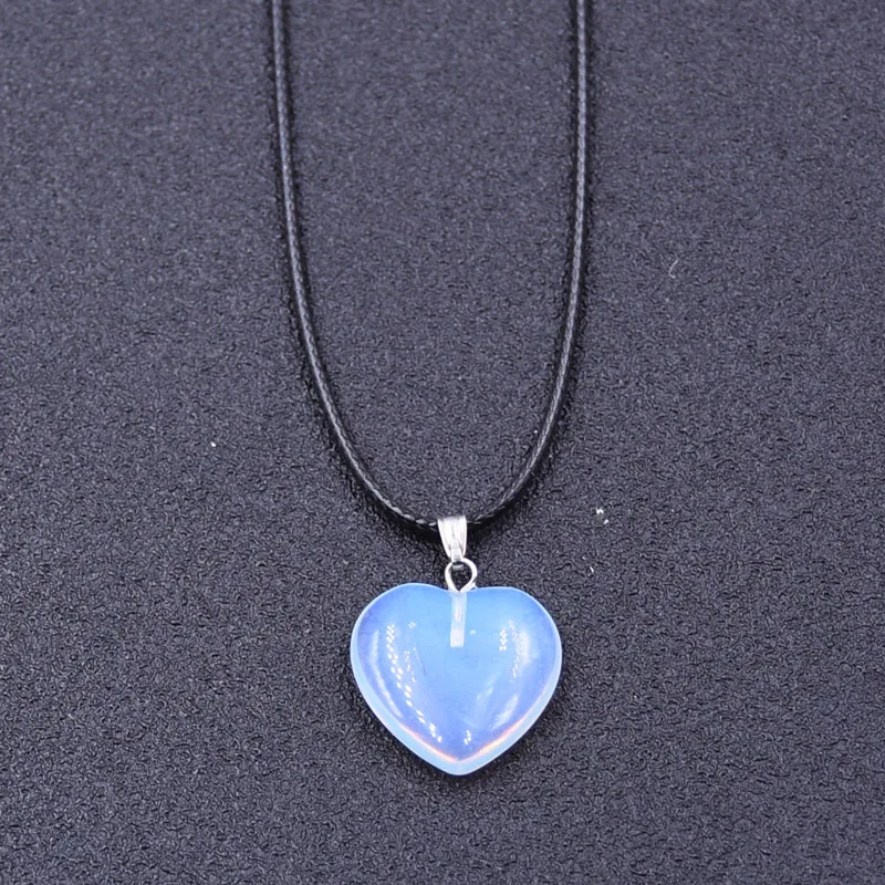 HONEYYIYI ожерелье s& Подвески натуральный камень любовь сердце кулон ожерелье для женщин лучшие подарки модные украшения