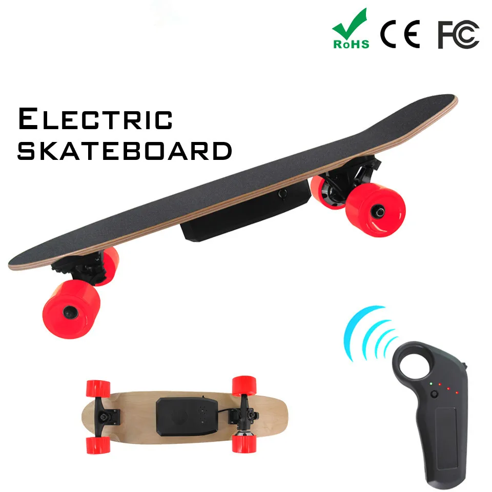 Electric 70mm Hub Motor 7 Layers Maple Skateboard Longboard Skate Board Mini Cruiser Long board