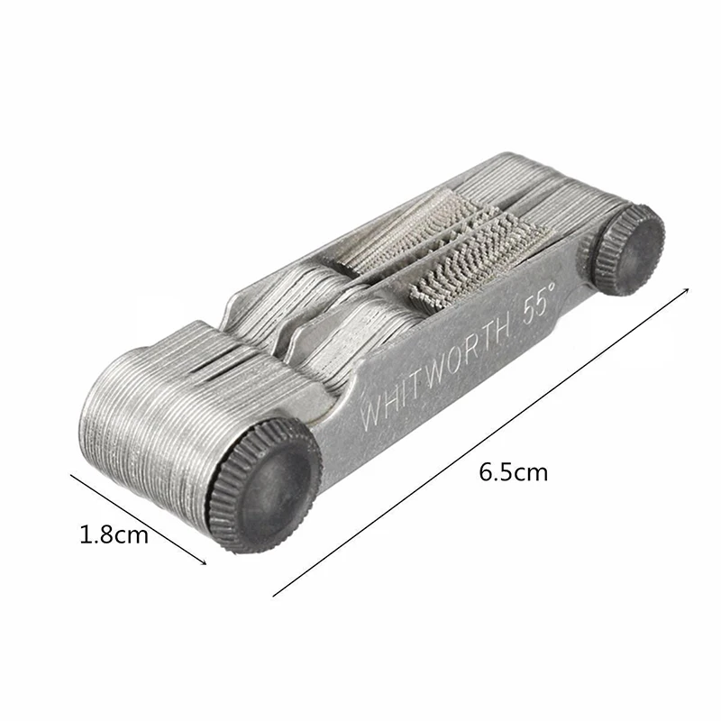 High Quality 58 Blades Thread Gauge Metric &Whitworth 55/60 Degree Thread Screw Pitch Gauge For Measuring Tool