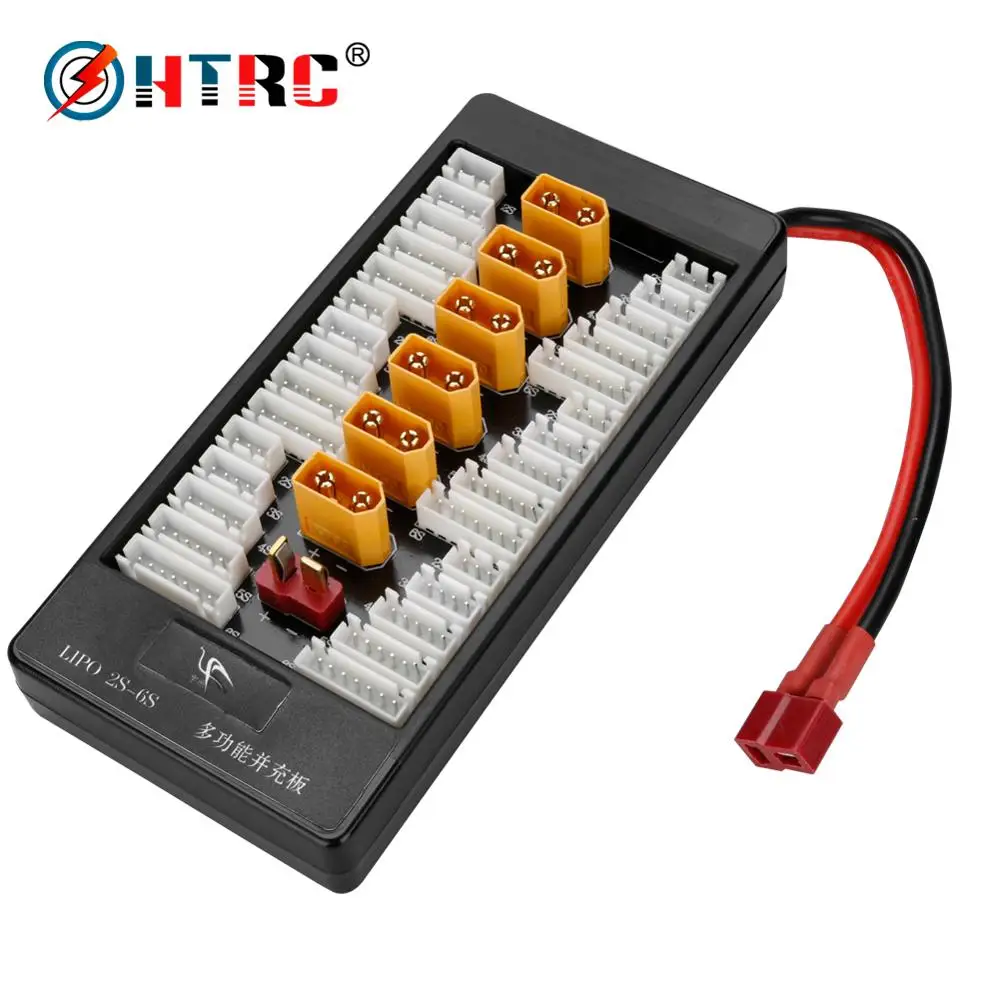 XT60 Parallel Charging Adapter Board 2 6s Lipo batteries Charger Plate for Imax B6 B6AC T plug