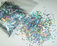50Gram Laser Holographic Silver 2MM Chunky Rhombus Nail Glitter Diamond-Shape Sequin Paillette Spangle for DIY Manicure Art Deco 1