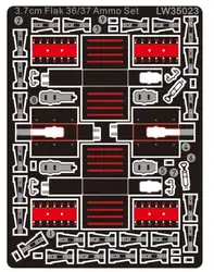1/35 шкала 3,7 см Flak 36/37 патроны, контейнер и патроны лоток (эта модель игрушки, не может огонь, только для дисплея)