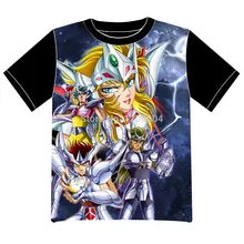 Envío Gratis Saint Seiya Anime manga T-shirt Las Mujeres de Los Hombres Cosplay Camiseta de Malla Negro Tee 008