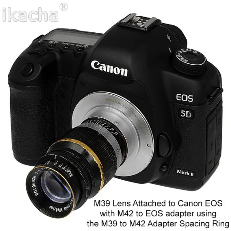 100 шт./лот винтами активизировать переходное кольцо для Leica M39 объектив M42 камеры M39-M42 металл