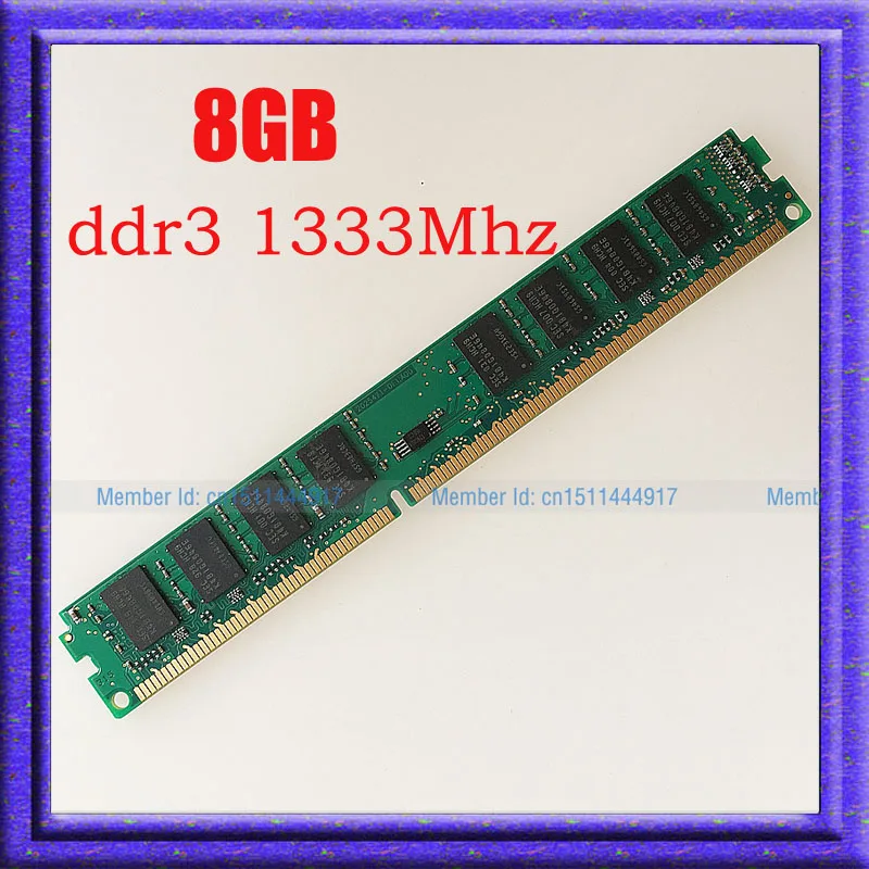 

Fully Test 8GB PC3-10600 DDR3-1333 DDR3 1333MHZ 240PIN Desktop Memory 8g ddr3 1333 RAM desktop 240-pin DIMM memory Free shipping