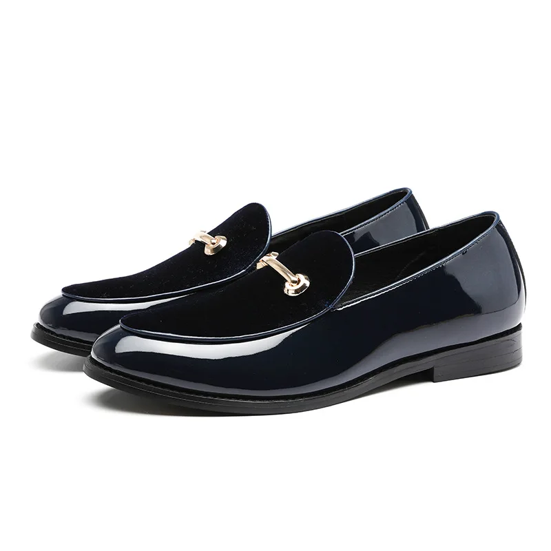 

New Men Dress Shoes Shadow Patent Leather Luxury Fashion Groom Wedding Shoes Men Luxury italian style Oxford Shoes Big Size 48
