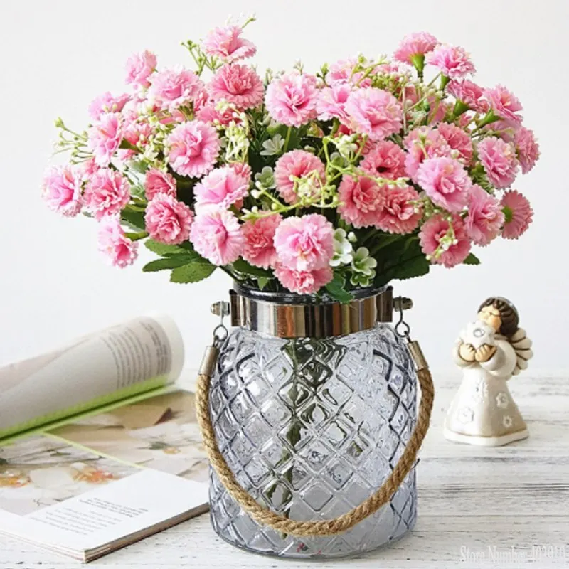 Small lilac flowers bundle Artificial fake silk Flowers flores for Home party garden Decoration wreath 20 Heads Small lilac flowers bundle Artificial fake silk Flowers flores for Home party garden Decoration wreath 20 Heads