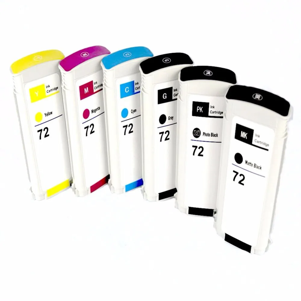 

Compatible Ink Cartridge Replacement for 72 Ink Cartridge 130ML Use with T1100 T1200 T1100ps T1120 SD-MFP T1120ps T2300 T610