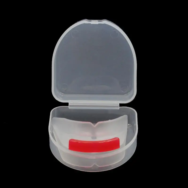 Deportes boca protección látex de doble cara protector bucal protector de boca para boxeadores artes marciales baloncesto fútbol Rugby jugador