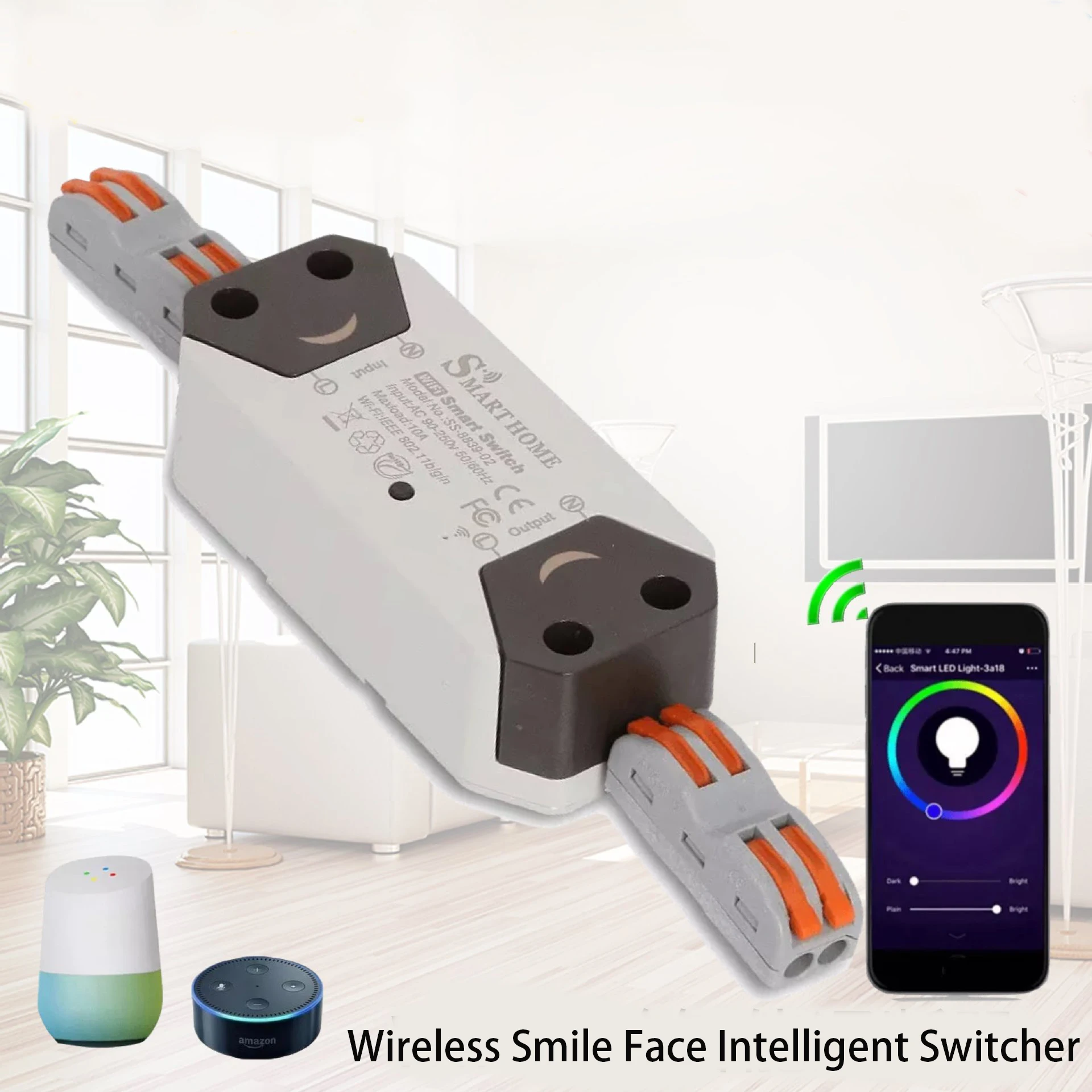 

Smart Home Wifi Wireless Switch Remote Control for Apple Android Smartphones 90-250V Single-way remote control switch