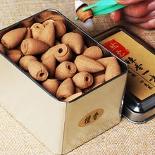 Лидер продаж 80 шт./компл. обратного Ладан конусов натуральным ароматом сандалового дерева рефлюксный Ладан для Чай дом медитации Цветной дыма Ладан