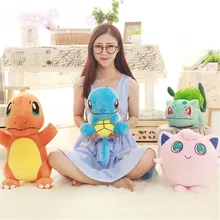 4 styles charmander plush toy Bulbasaur Jigglypuff squirtle doll Anime Soft Stuffed Animal Doll Anime Baby bithday gift kid