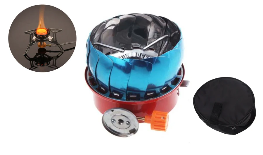 Najtaniej Nowa sprzedaż wiatroszczelna kuchenka kuchenka kuchenka palnik gazowy na Camping piknik Cookout BBQ