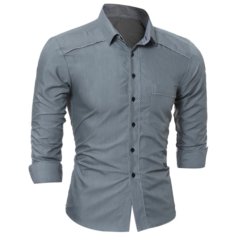Бренд Slim Fit мужские платья рубашки мужские хлопковые с длинными рукавами для работы формальная рубашка дышащая мужская рубашка для отдыха 3XL Camisa Homme MSL6