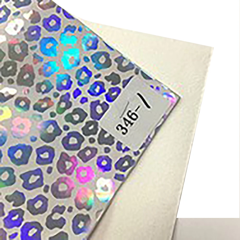 Lychee Life A4 красочные лазерные леопардовые ткани из искусственной кожи высокого качества Синтетическая Кожа DIY швейный материал - Цвет: 1