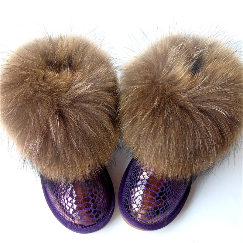 Cheap fur snow boots women