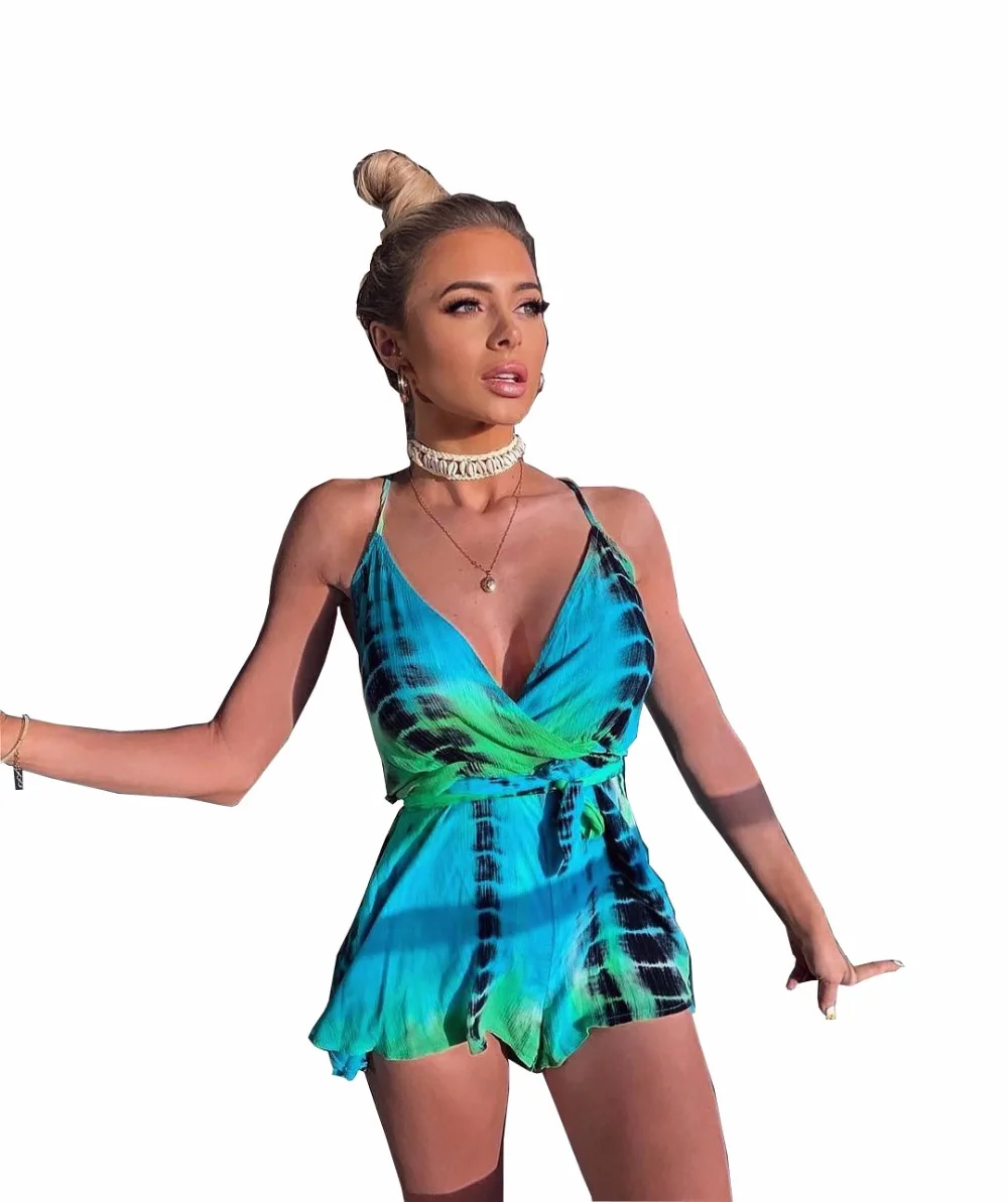 Joiekuno принт летние пляжные стильные боди bodycon blusas mujer de moda 2019 Спагетти ремень