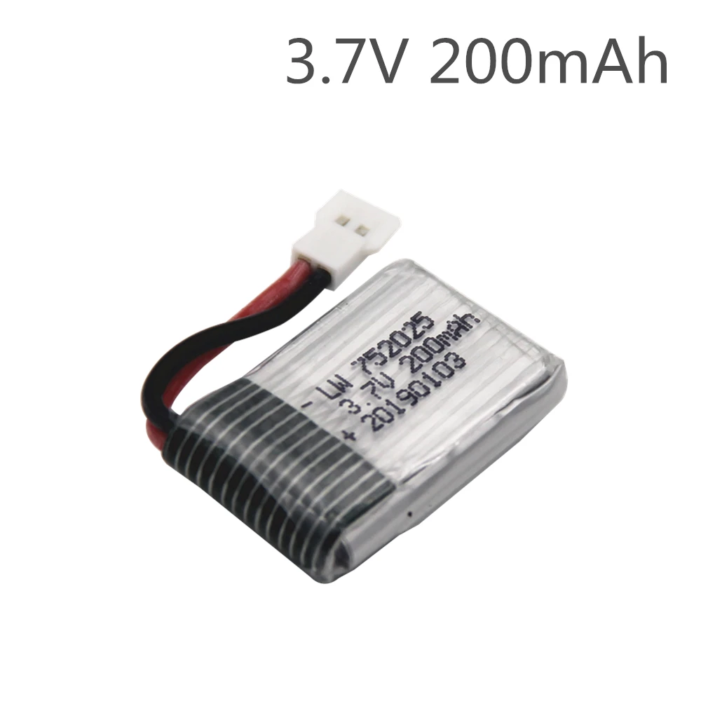 3,7 V 200mAh Дрон с перезаряжаемым аккумулятором литий-полимерный аккумулятор 752025P для SYMA X11 X4 X13 самолета