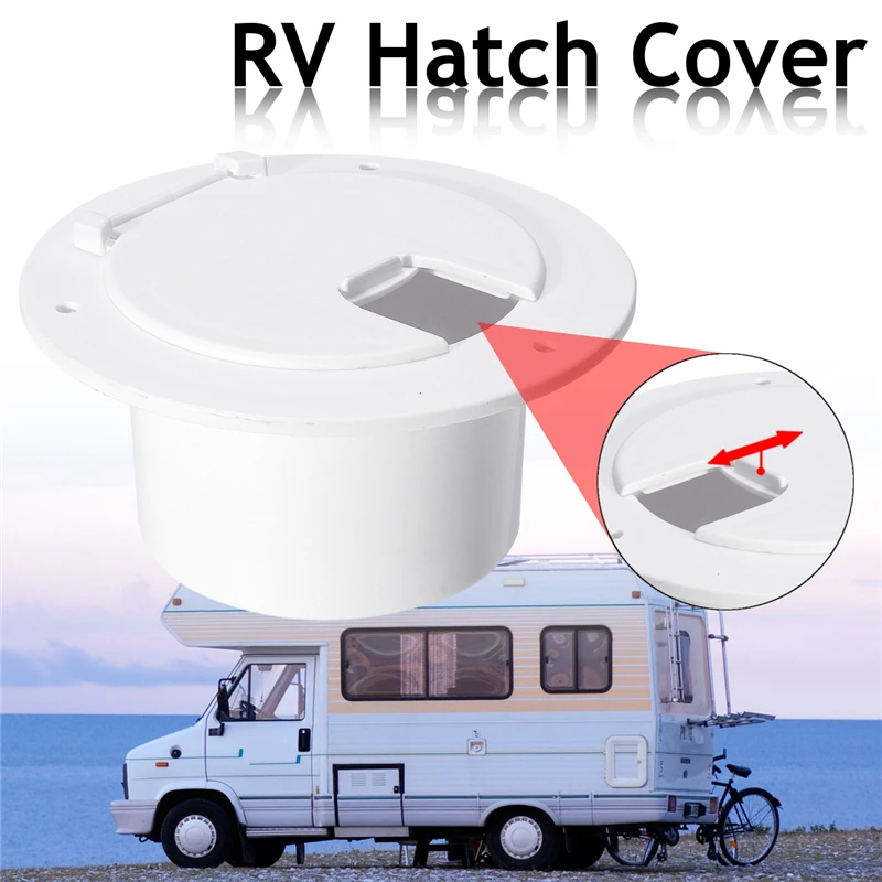 

PP Material 130x66mm RV Wire lock box RV round wire compartment cover Junction box Junction port RV camping trailer protection