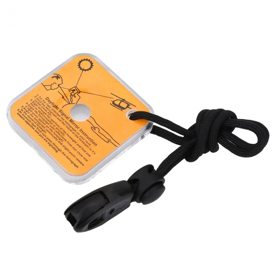 

Multifunctional Survival Emergency Rescue Reflective Signal Mirror Outdoor Kayak Boat Emergency Survial Kit