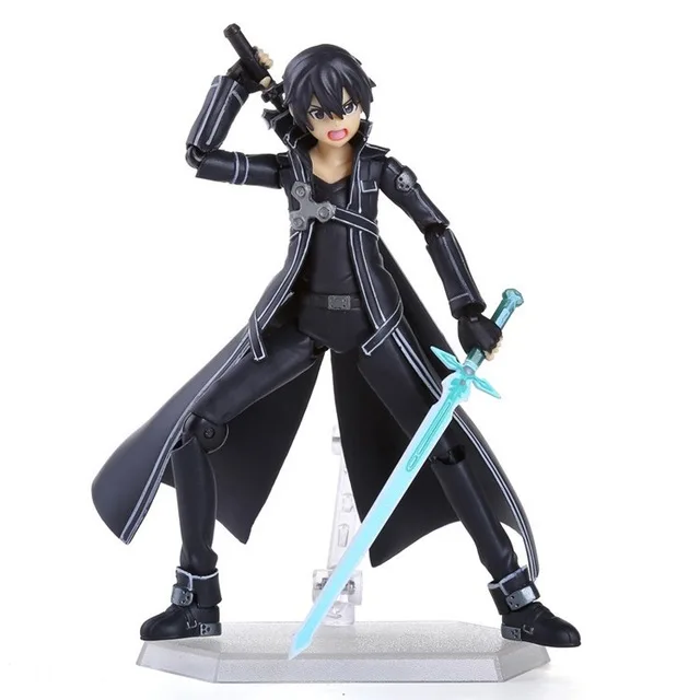 

action 15CM Anime Sword Art Online SAO Kirito Figure pvc 6" Collection Kirigaya Kazuto Movie Best Doll Best Gift Cosplay Toy