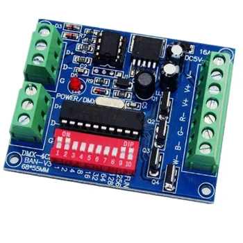 

DMX512 decoder led controller DMX-4CH-BAN-V3 1pcs led light strip DMX RELAY 4 channel relays use for led lamps rgb controller