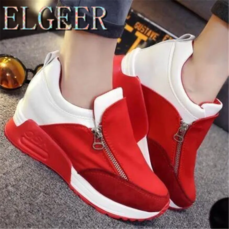 

Women Walking Flats Trainers Shoes 2018 new casual high-intensity canvas zipper breathable women movement march shoes Platform