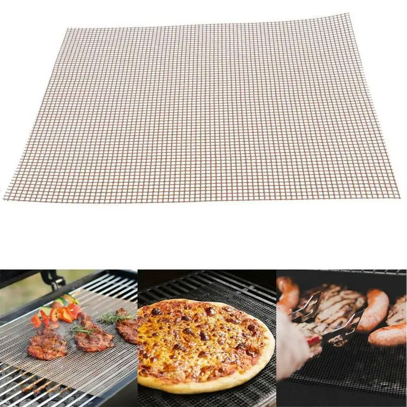 

Grid Shape BBQ Barbecue Mat Non-stick BBQ Grill Mesh Baking Liners Reusable Teflon Cooking Sheet Heat Resistance Cooking Tool