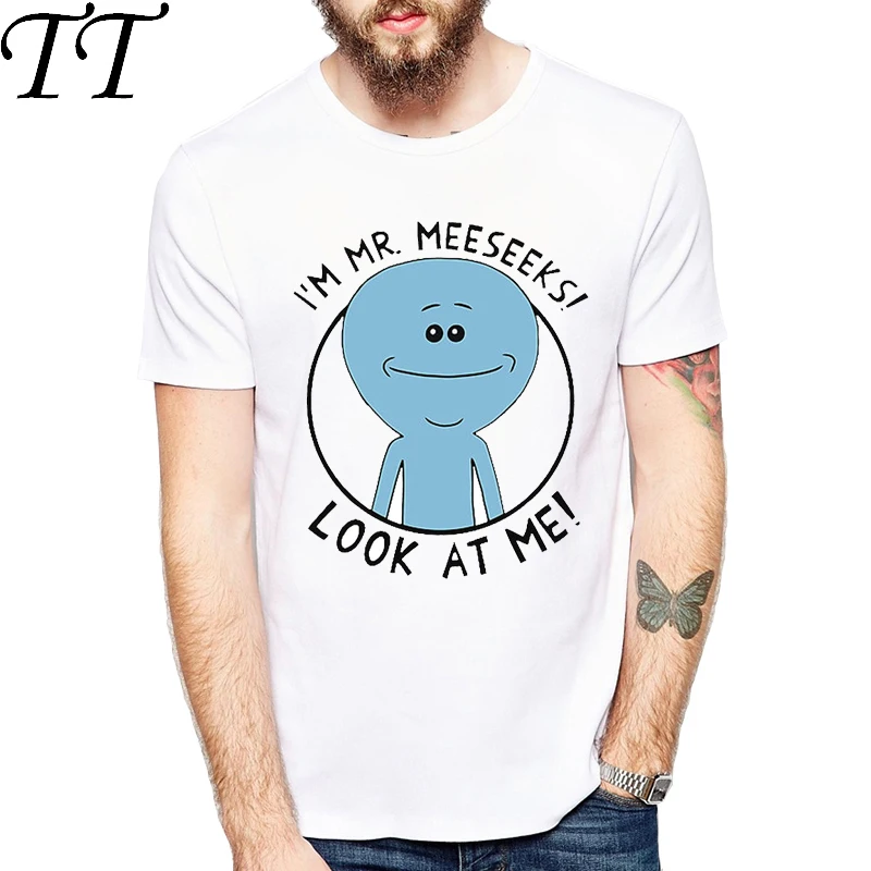 

Rick and Morty Style t-shirt Mr.Meeseeks Rick and Morty comfortable Printed Tee T-Shirt Hot Tops t shirt