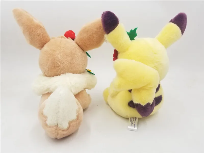 2 шт Пасхальный сад вечерние плюшевые куклы игрушка Пикачу и Eevee набор