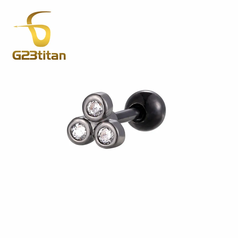 G23titan 16G серьги-гвоздики спиральные украшения для пирсинга тела Helix ювелирные изделия 6 мм хирургический стальной стержень серьги пирсинг хряща кольца серьги на хрящик уха - Окраска металла: tragus earing