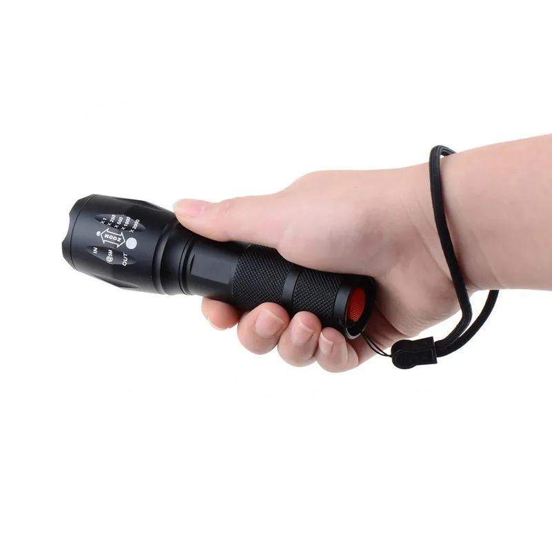 

LED Flashlight Aluminum Waterproof ZoomableTorch Light for 18650 Rechargeable Battery or AAA 1 PC E17 XM-L T6 3800LM