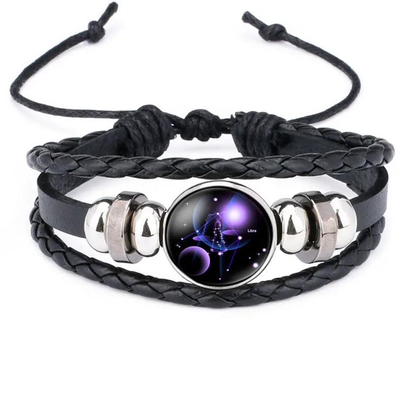 12 знаков зодиака Braclet ювелирные изделия со стеклом кабошон Зодиак созвездие