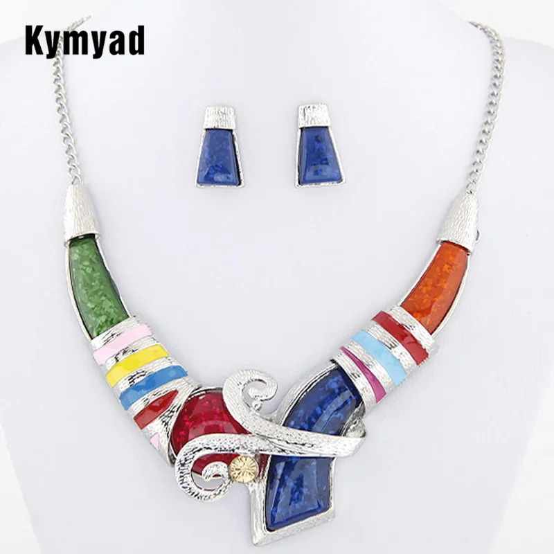 Комплект из колье и серёг с кристаллами|statement necklace set|necklace setafrican jewelry set |