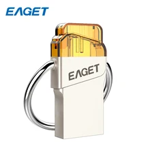 Eaget Metal USB Flash Drive 16GB OTG USB 3.0 Pen Drive 32GB Flash Disk 64GB Mini Memory Stick For Android Smartphone PC Tablet