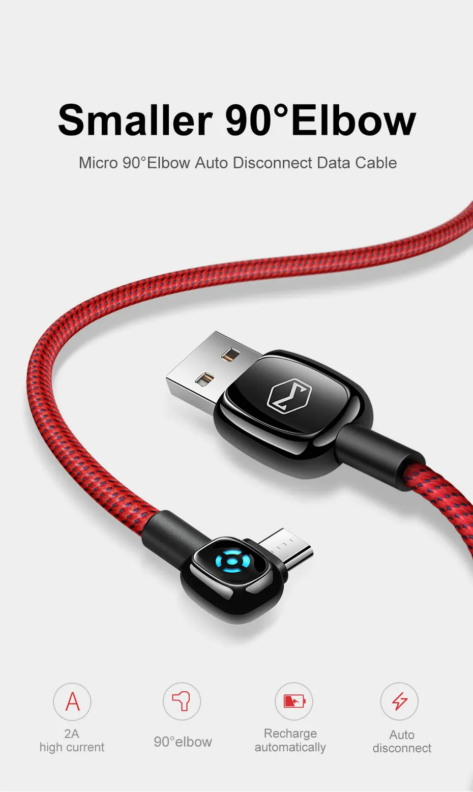 Mcdodo Micro USB кабель для Xiaomi Redmi huawei автоматическое отключение Micro USB зарядное устройство кабель для передачи данных для samsung S7 Android телефонные кабели