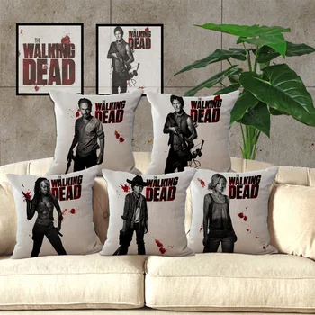 

1 PCS Walking Dead Cushion Cover Home Decor Pillowcase 44*44cm/17.3*17.3''
