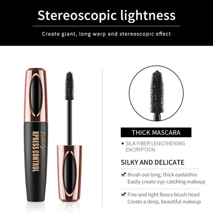 Mascaras 4D водонепроницаемый толстый удлиняющий керлинг длительный ресниц косметика NShopping