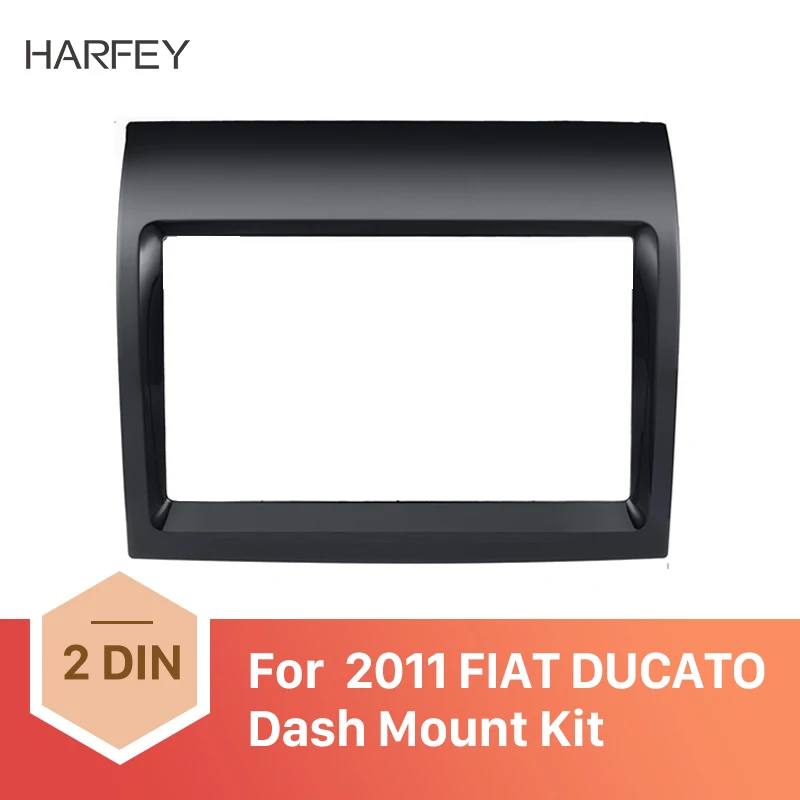 

Harfey 2 Din car Fascia UV Black Dash Mount Kit Adapter Frame Panel for FIAT DUCATO 2011 Car Fitting kit DVD Frame Trim kit