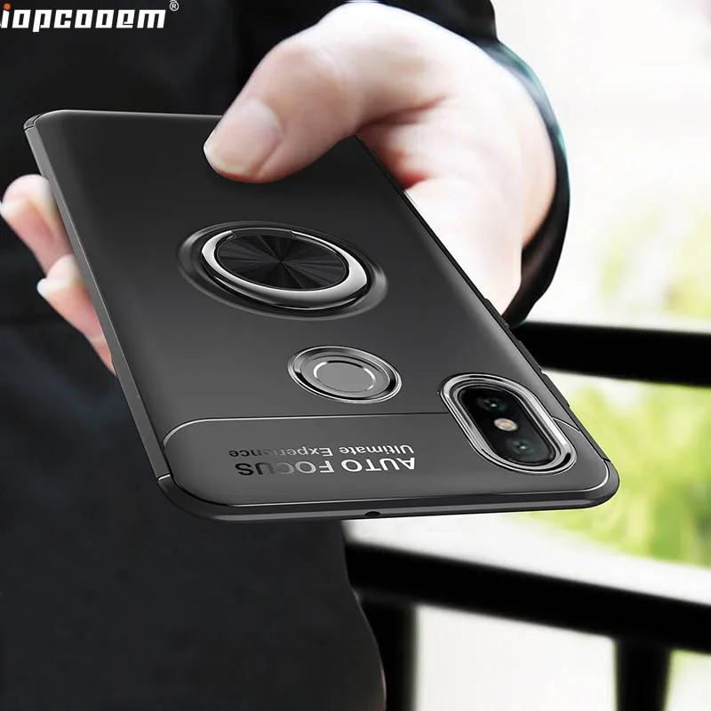 

For Huawei Honor 8X MAX Case Rotating Finger Ring Holder Matte Soft Silicone Back Cover For Huawei Honor 8X MAX Coque7.12"inch